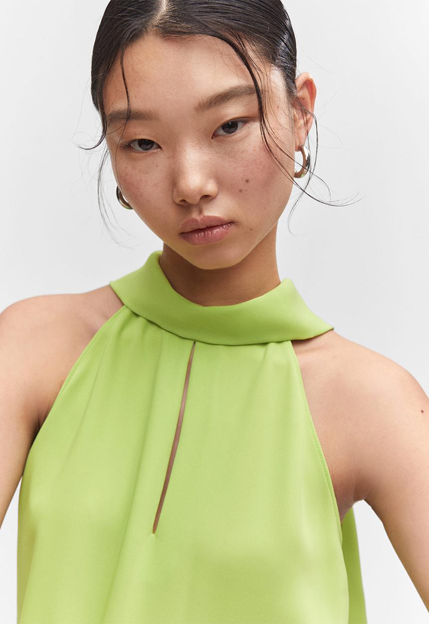 MANGO - Blouse charlot - bright yellow
