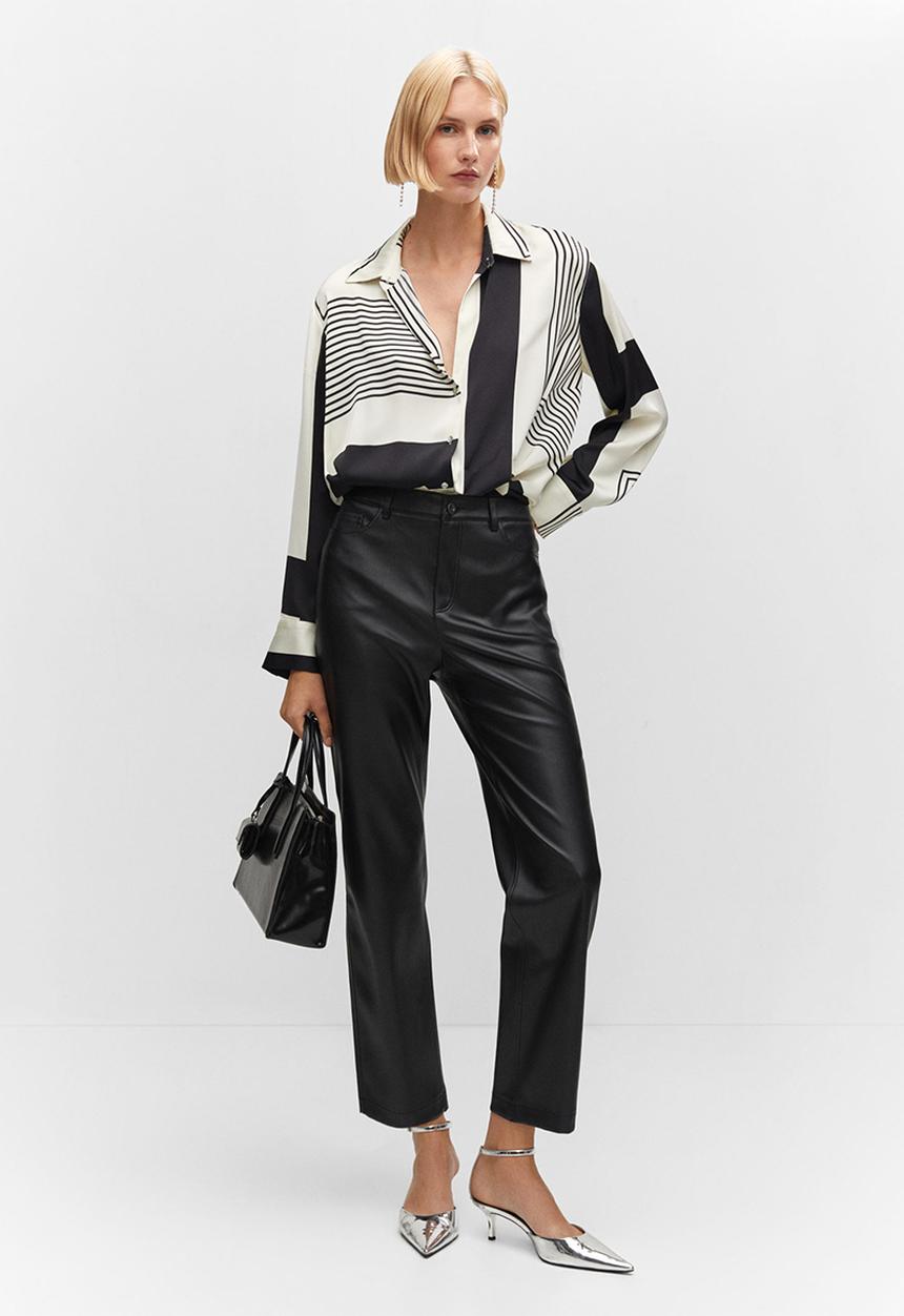 MANGO - Trousers lille - black