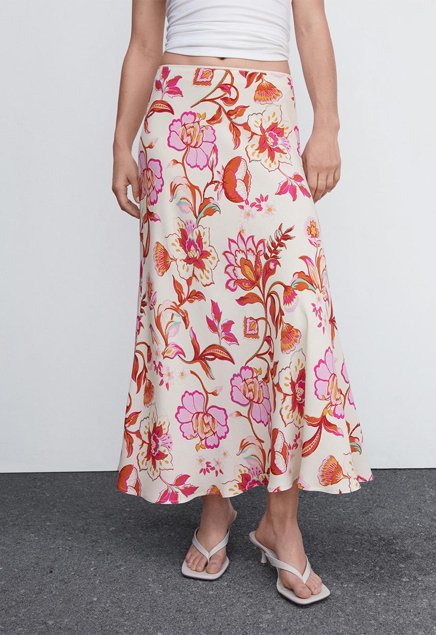 MANGO - Skirt bombay - light beige