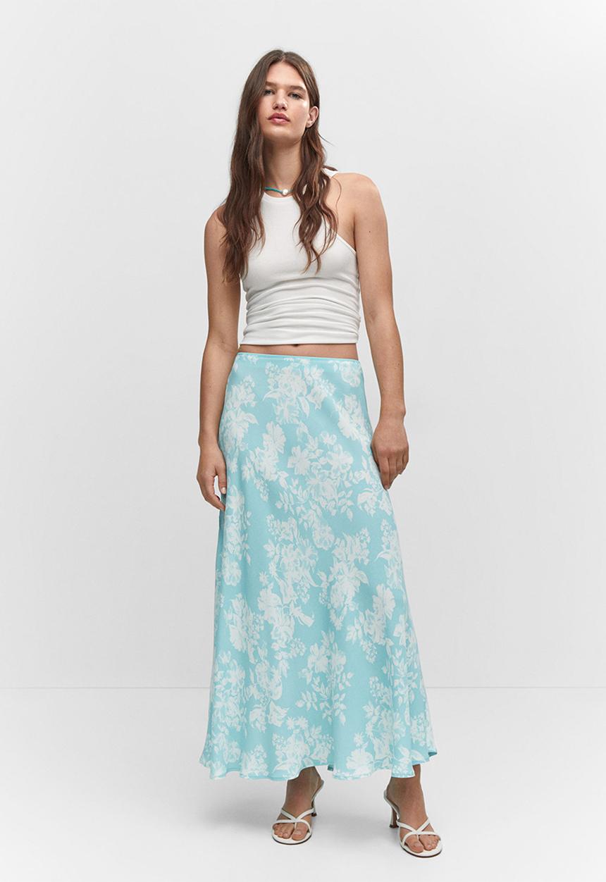 MANGO - Skirt bombay - mid-green