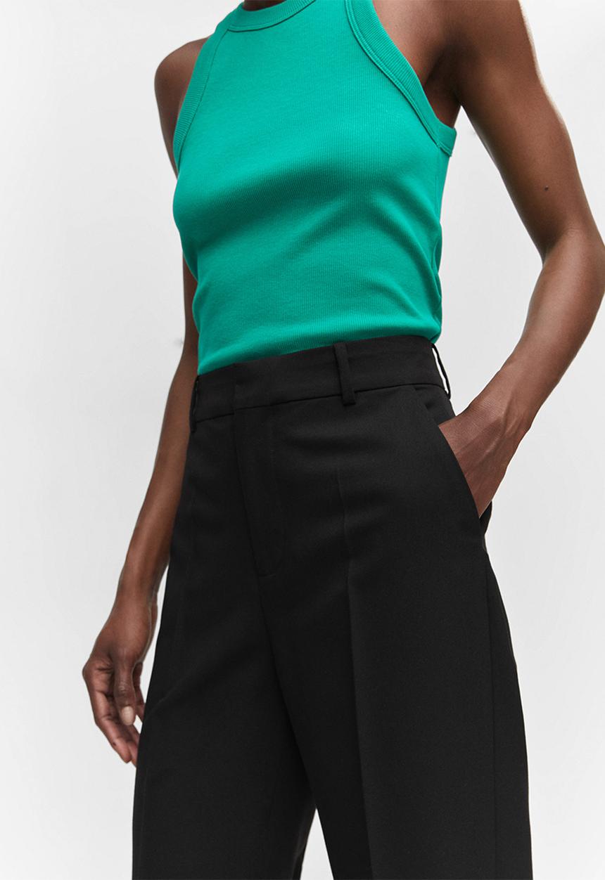 MANGO - Trousers greta - black