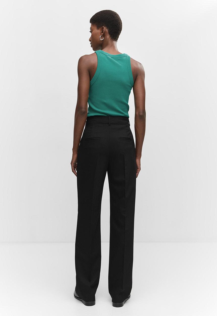 MANGO - Trousers greta - black