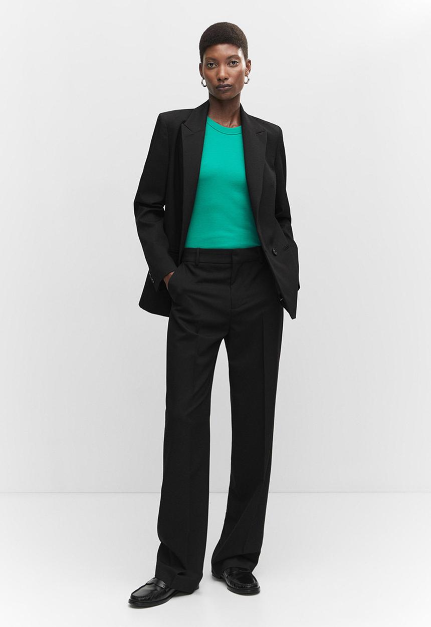 MANGO - Trousers greta - black
