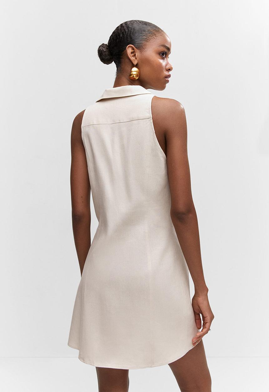 MANGO - Dress paula - light pastel beige