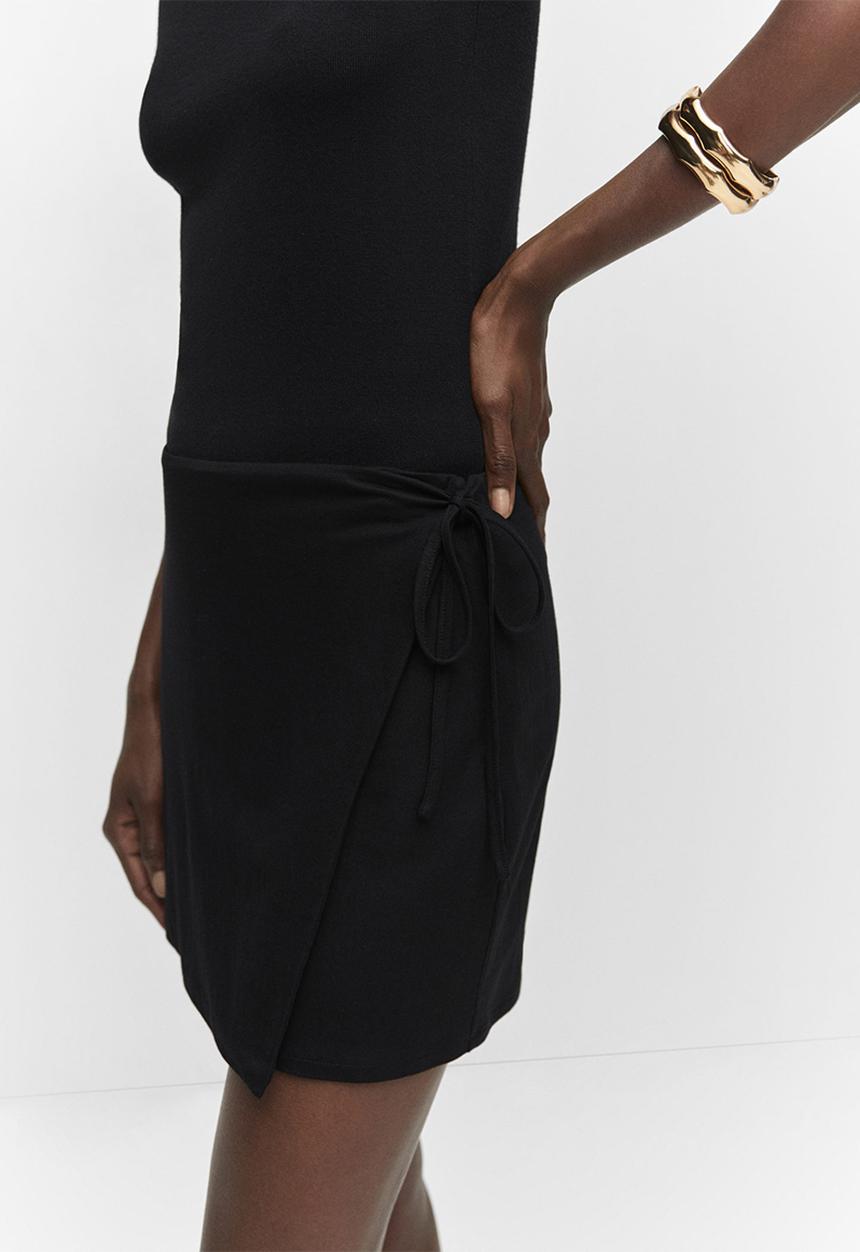 MANGO - Skirt char - black