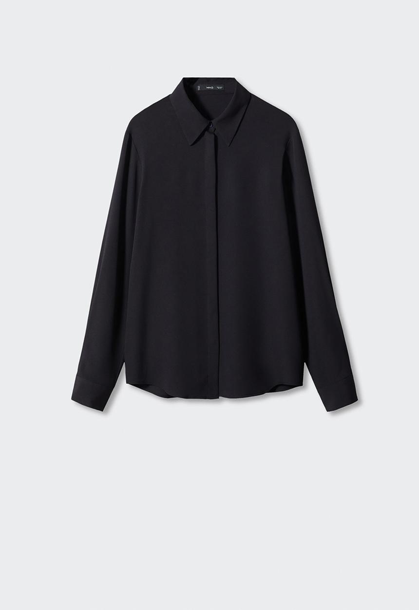 MANGO - Shirt basic - black
