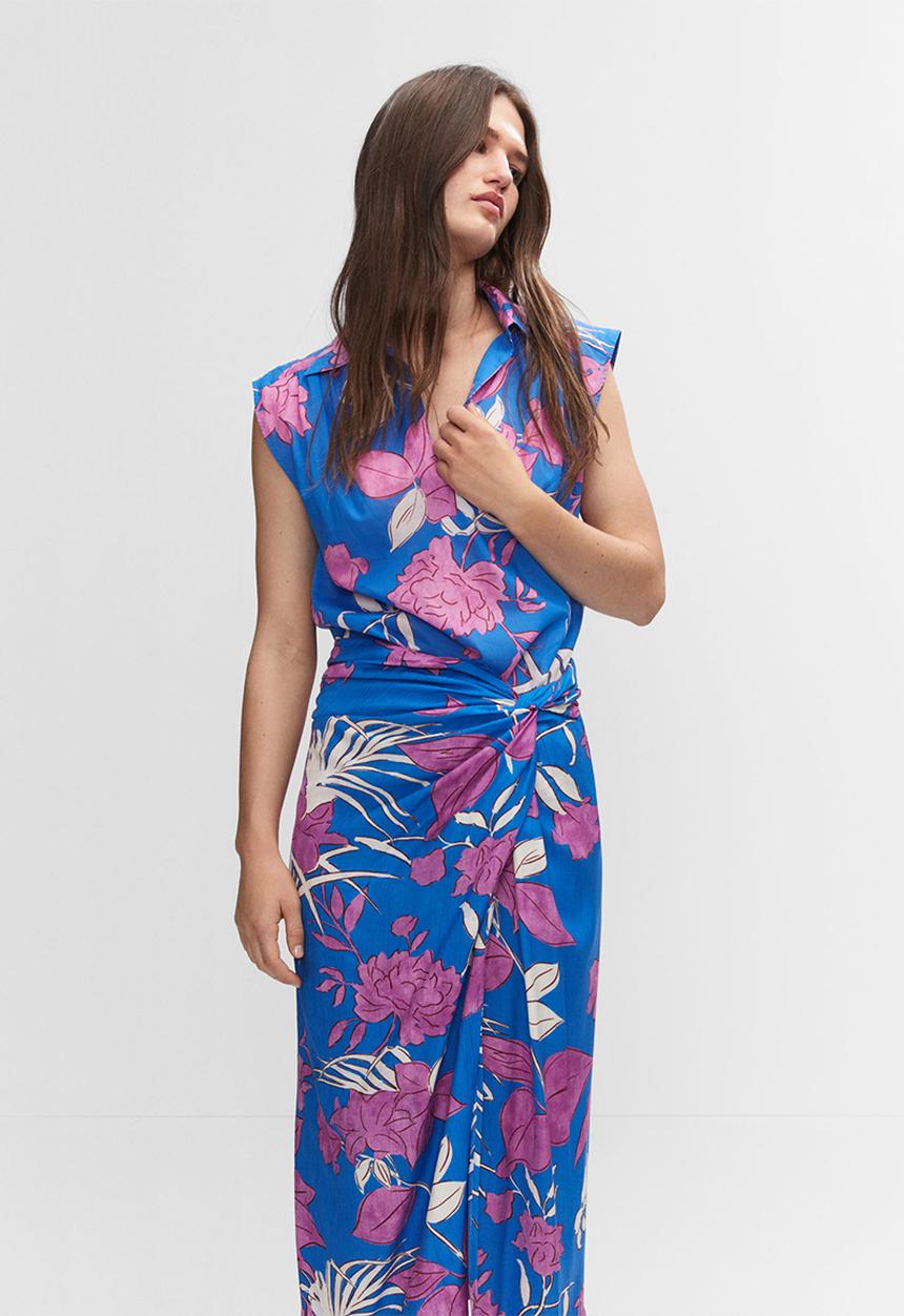 MANGO - Skirt nuti - medium blue