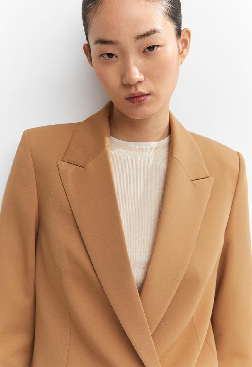 MANGO - Blazer greta - medium brown