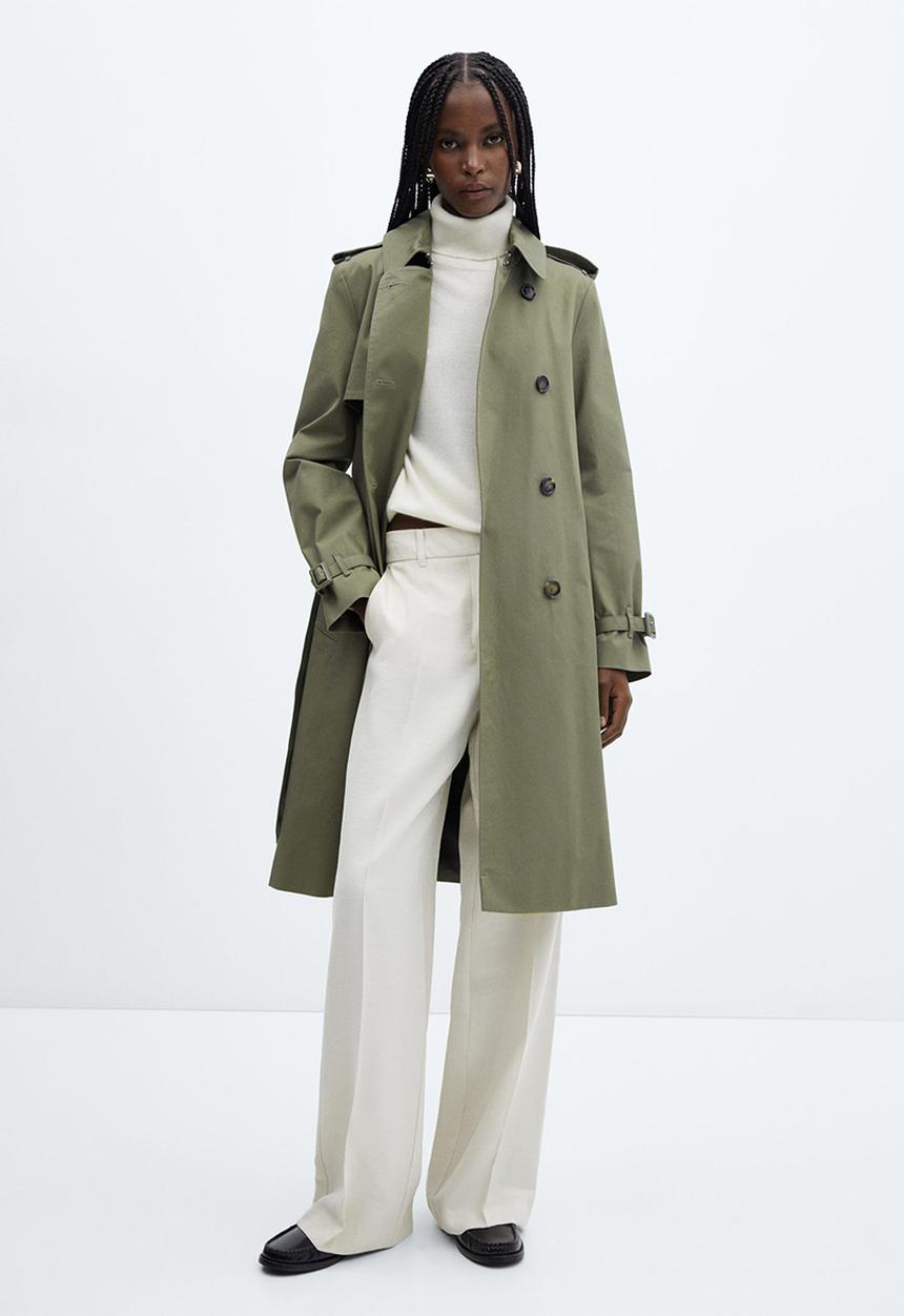MANGO - Trench coat polana - khaki