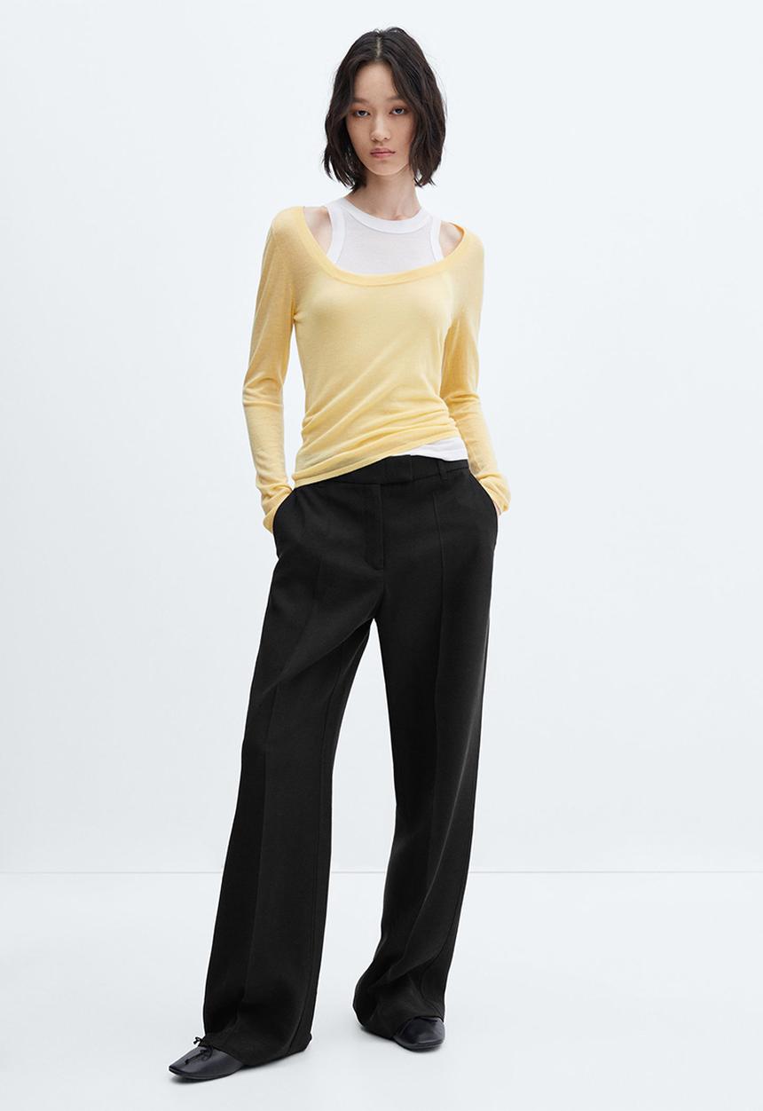 MANGO - Trousers carlos - black