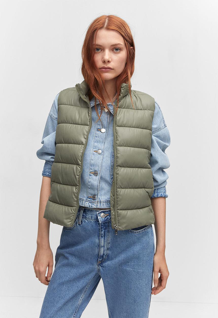 MANGO - Waistcoat blanvest - khaki