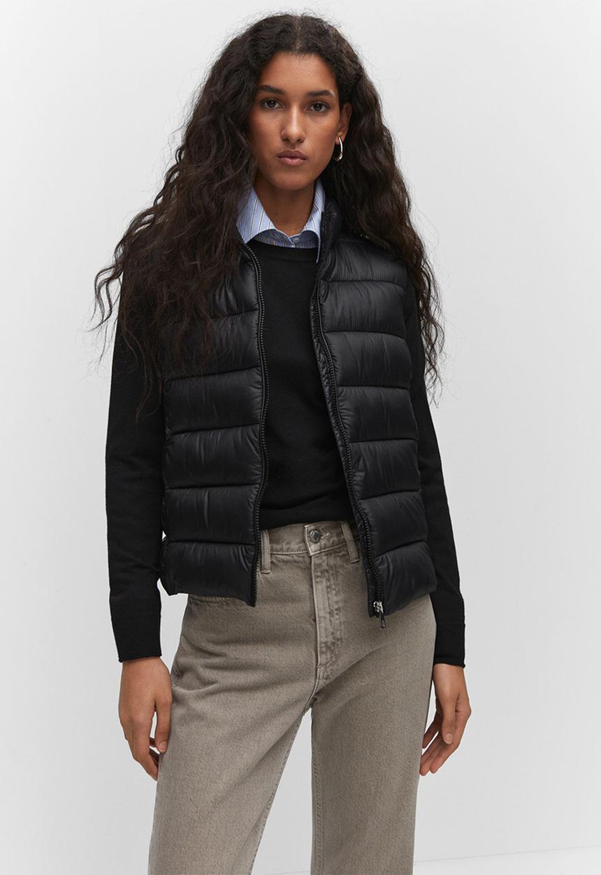 MANGO - Waistcoat blanvest - black