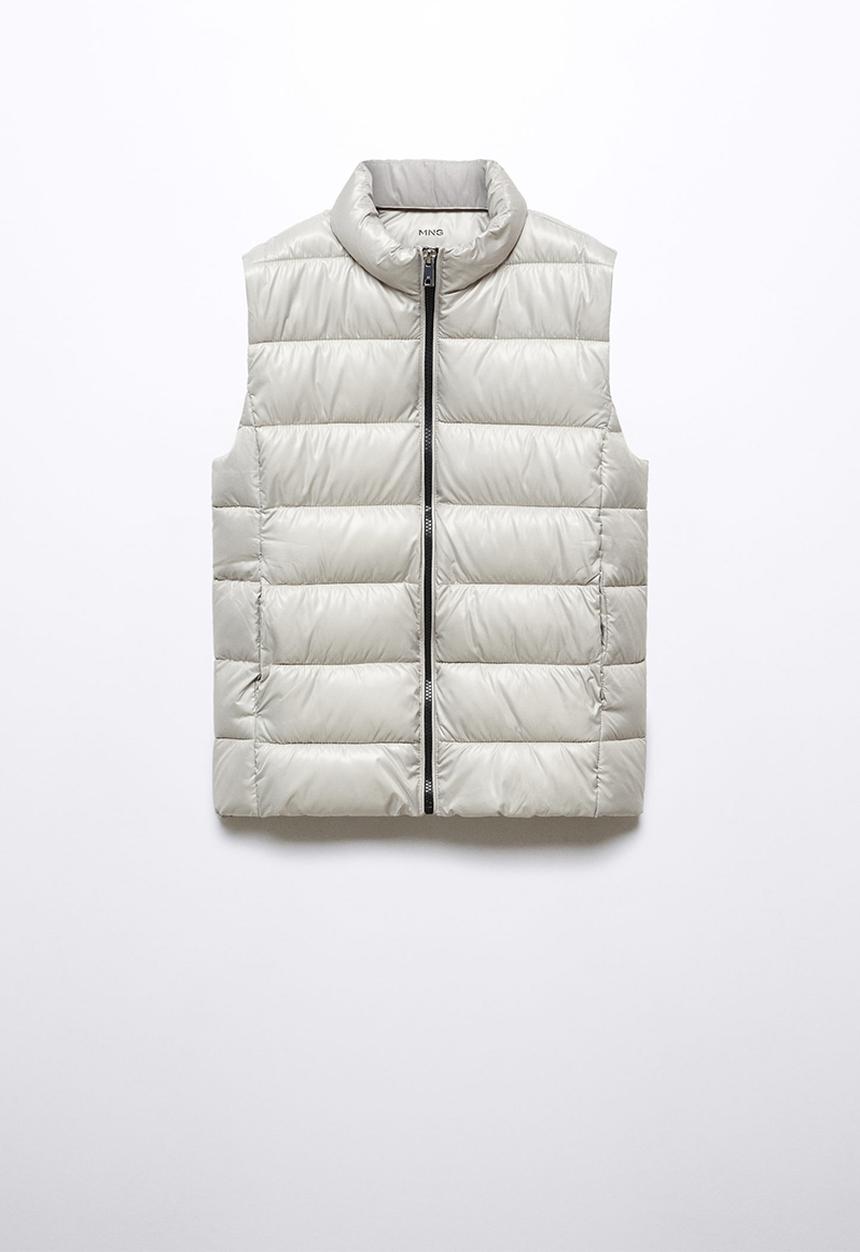 MANGO - Waistcoat blanvest - silver