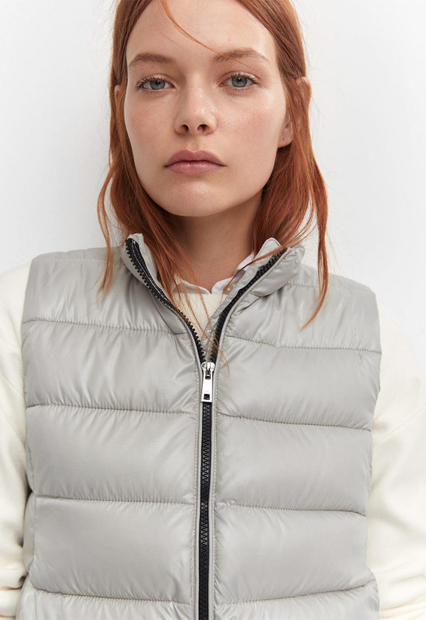 MANGO - Waistcoat blanvest - silver