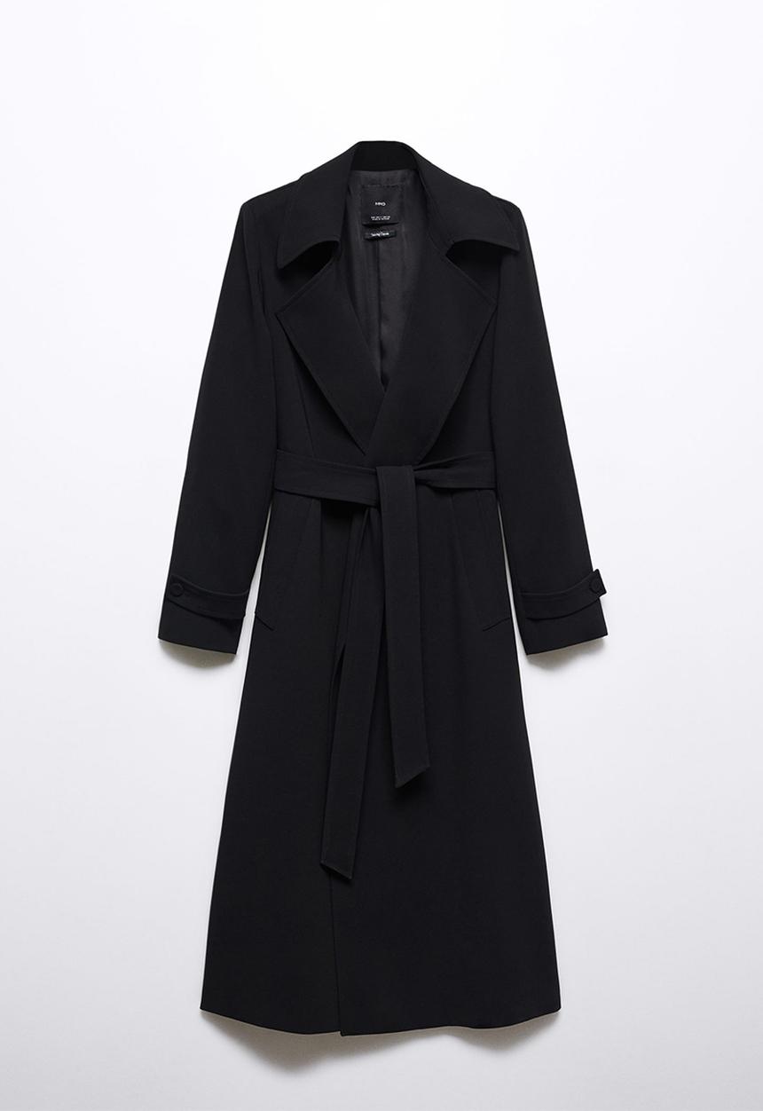 MANGO - Trench coat geisha - black