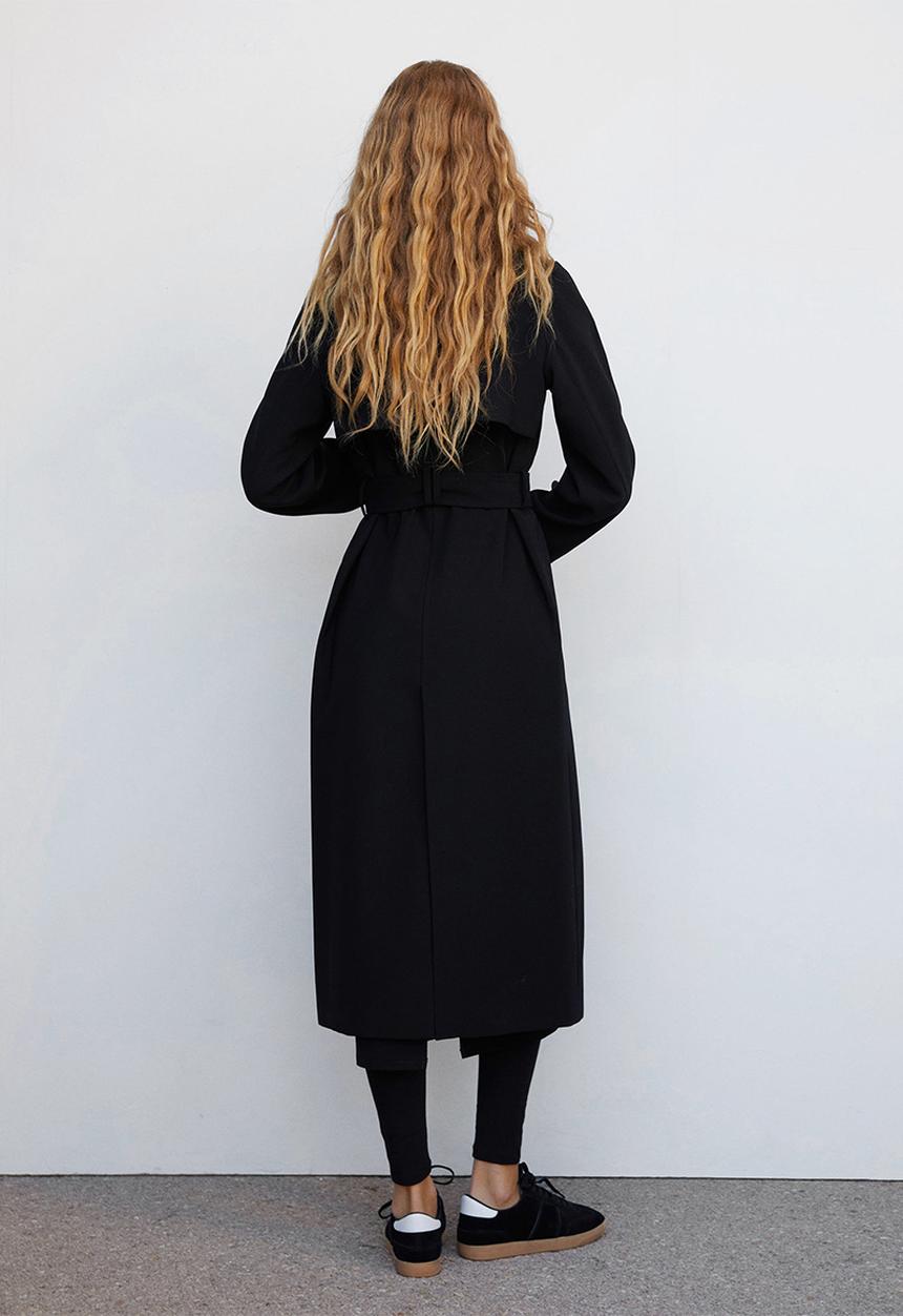 MANGO - Trench coat geisha - black
