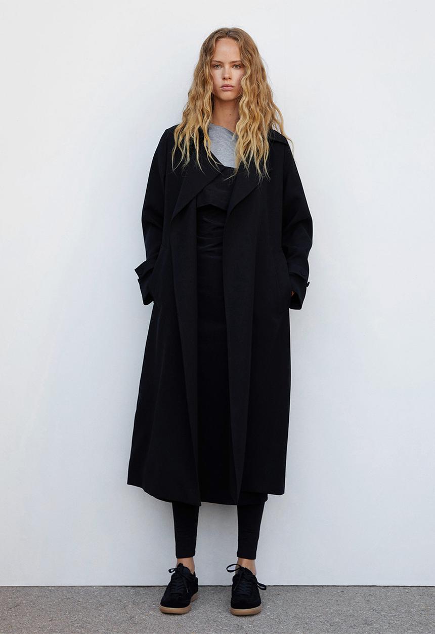 MANGO - Trench coat geisha - black