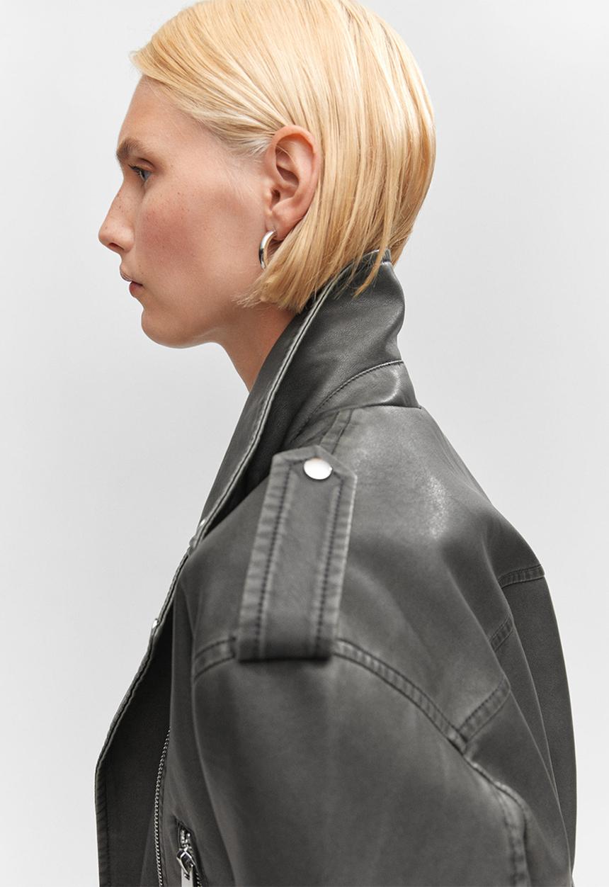 MANGO - Jacket gigi - black
