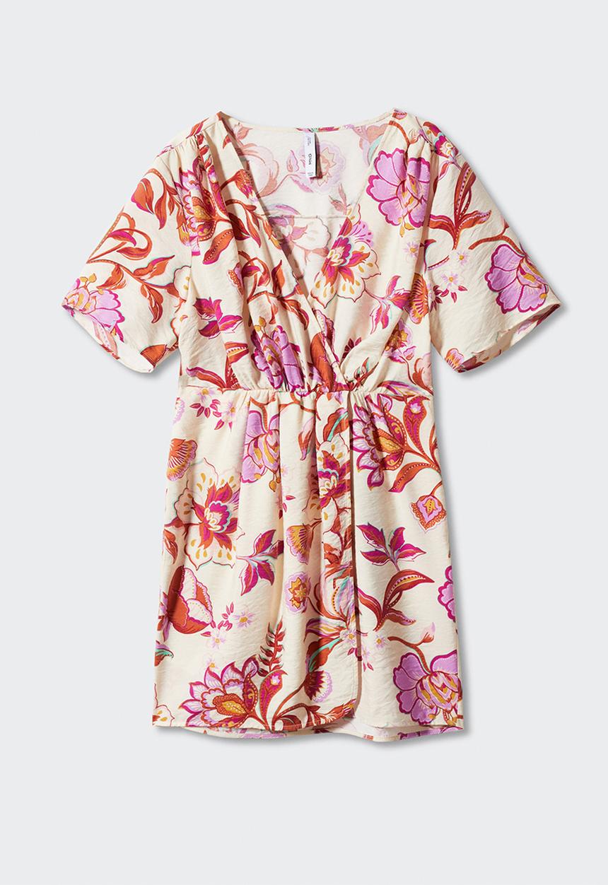 MANGO - Dress flora - natural