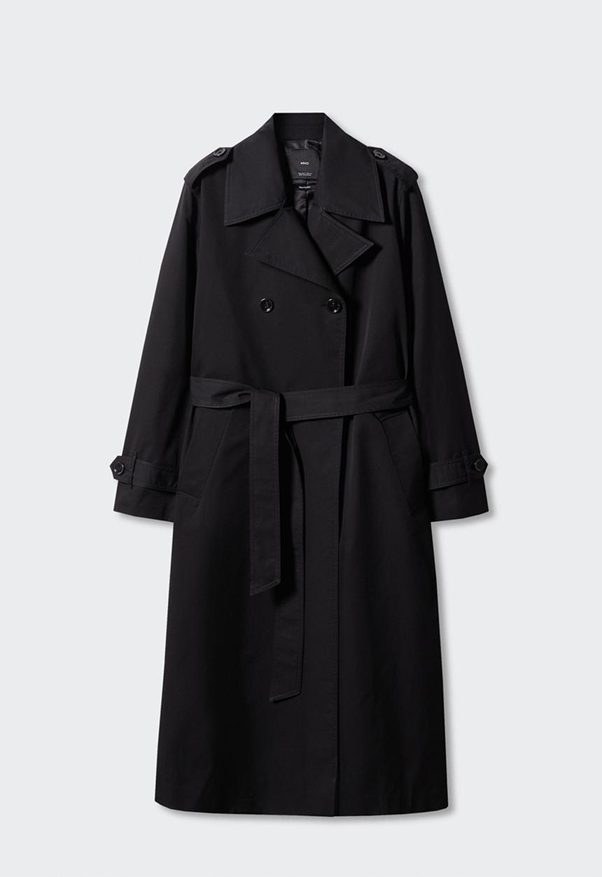 MANGO - Trench coat angela - black