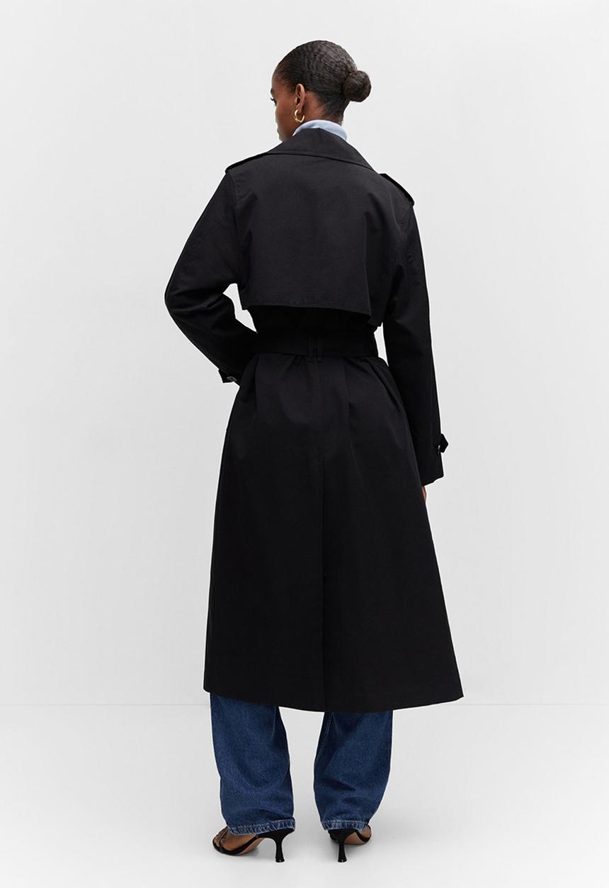 MANGO - Trench coat angela - black