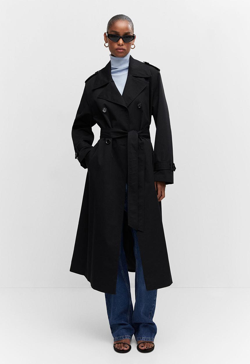 MANGO - Trench coat angela - black