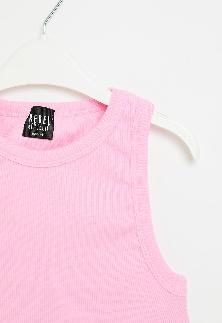 Rebel Republic - Ribbed tank - pink