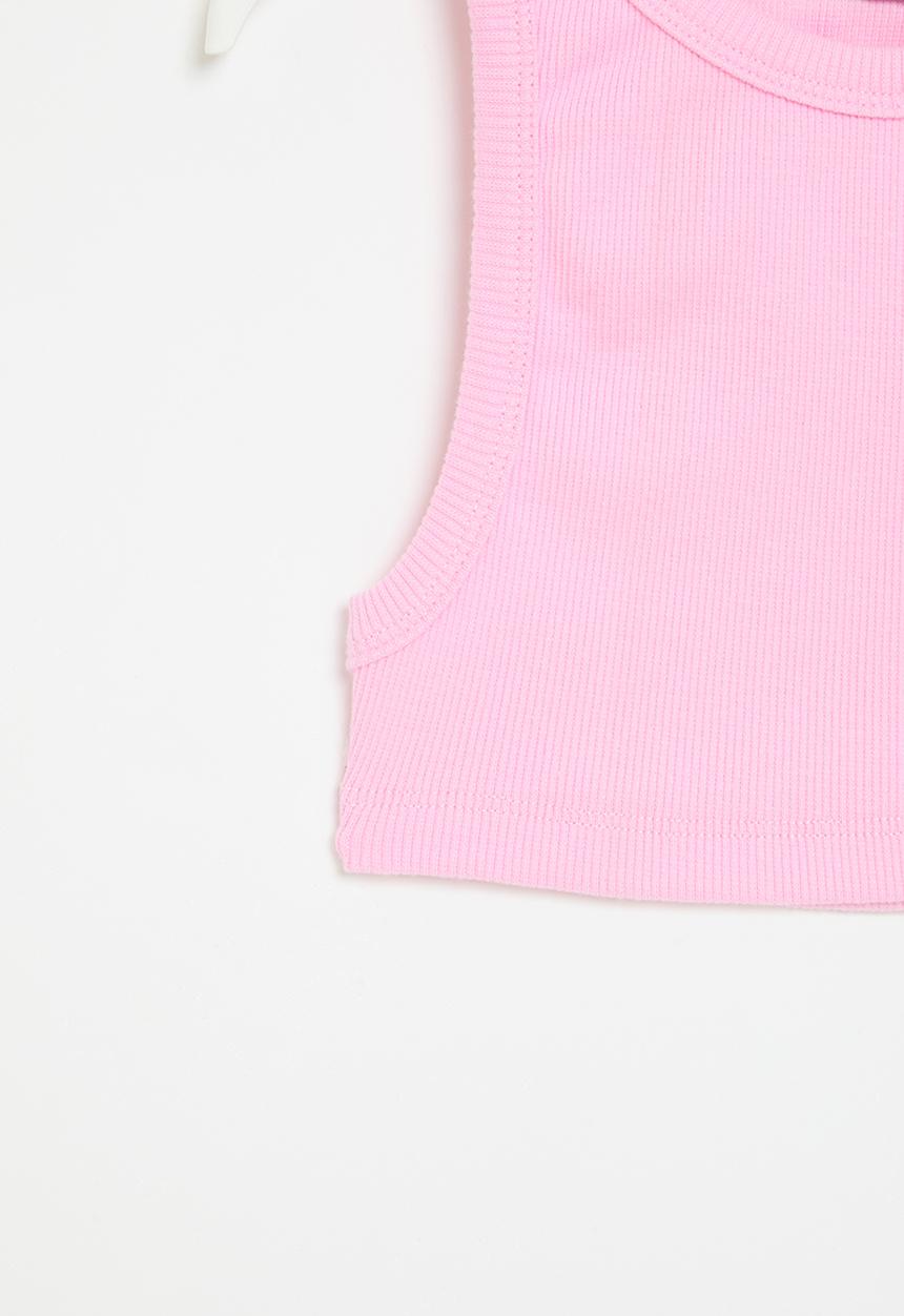 Rebel Republic - Ribbed tank - pink