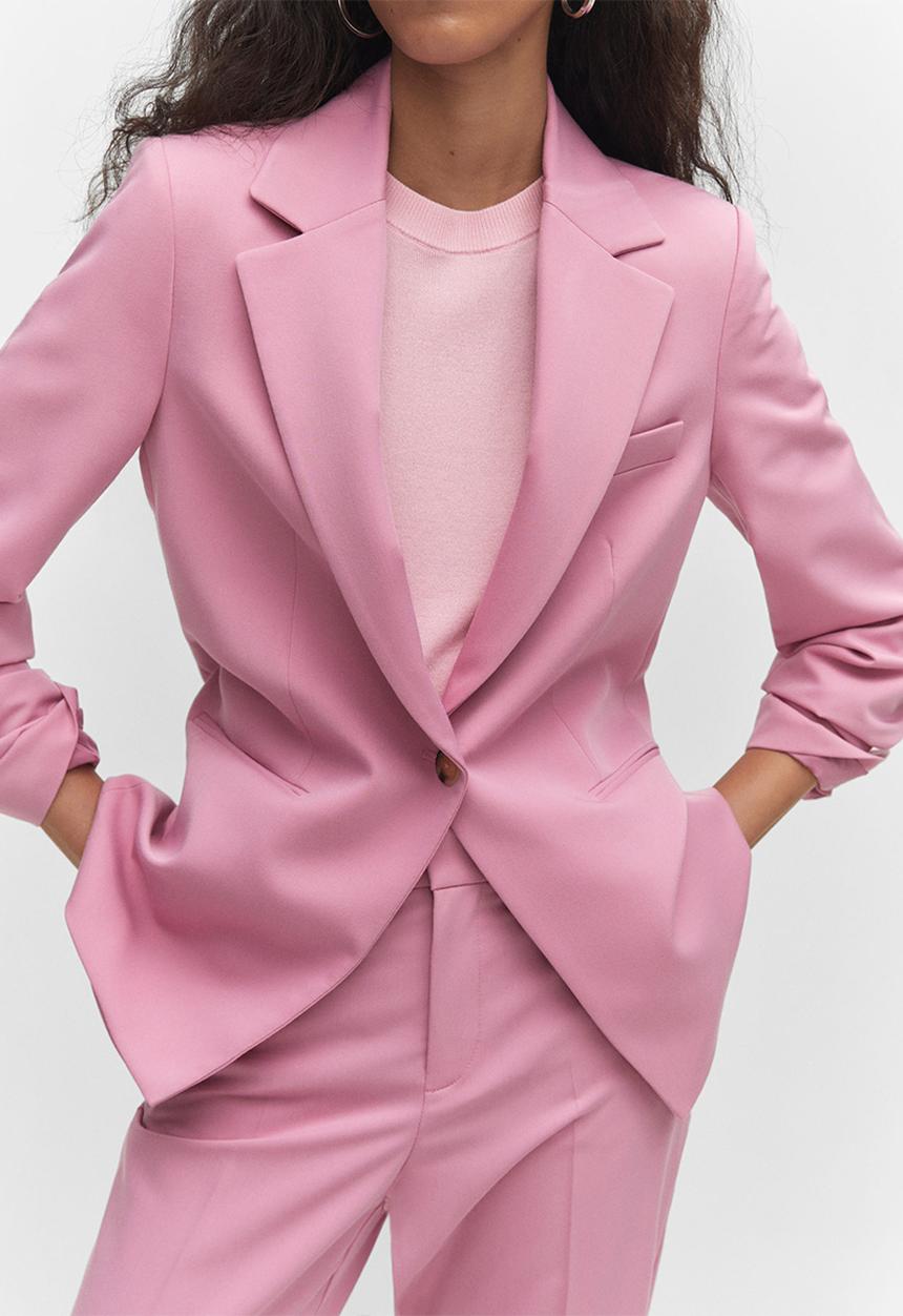 MANGO - Blazer boreal - pink