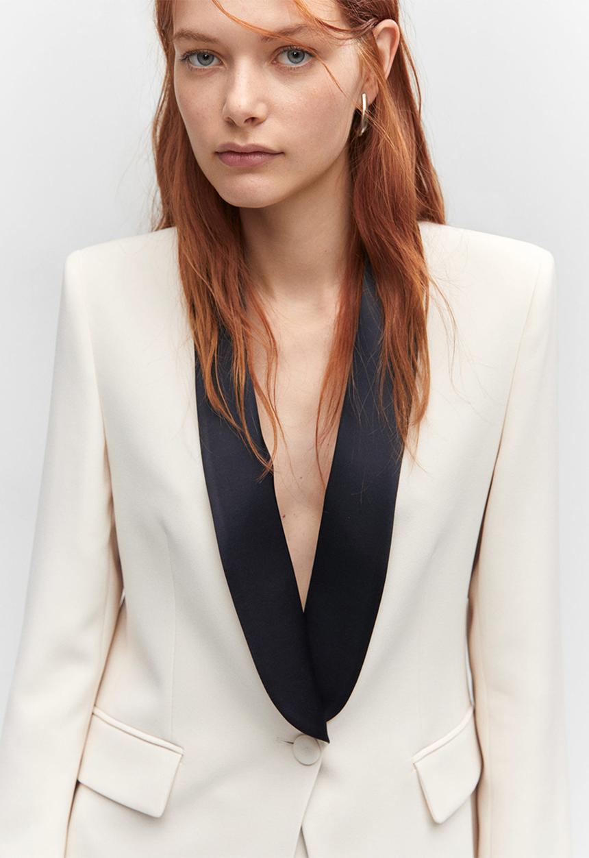 MANGO - Blazer smoking - white