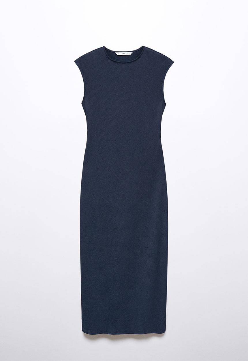 MANGO - Dress berry - navy