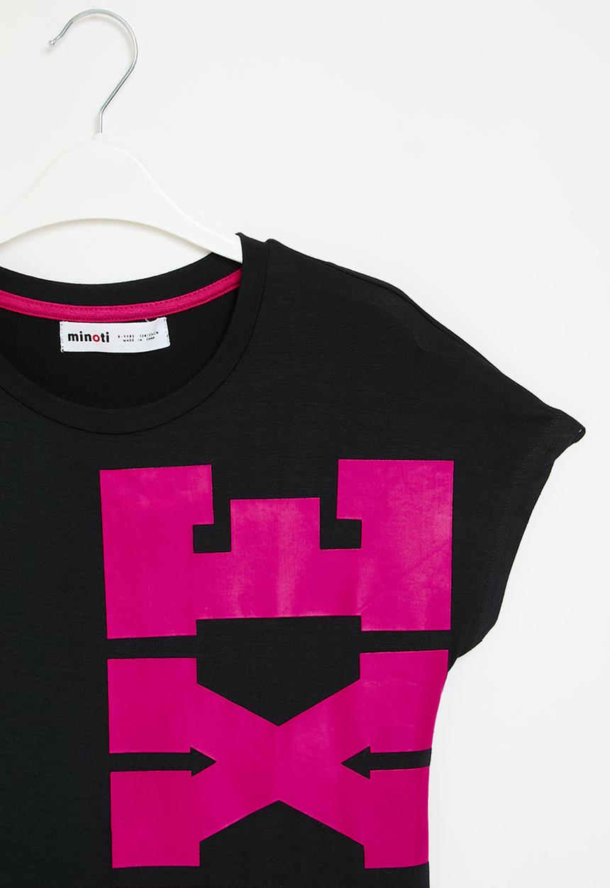 MINOTI - Graphic T-shirt - black