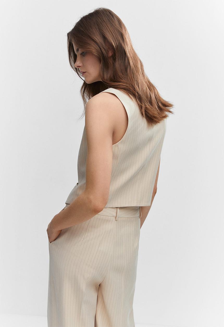 MANGO - Waistcoat bo - light beige