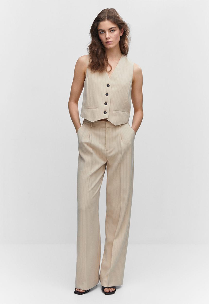 MANGO - Waistcoat bo - light beige