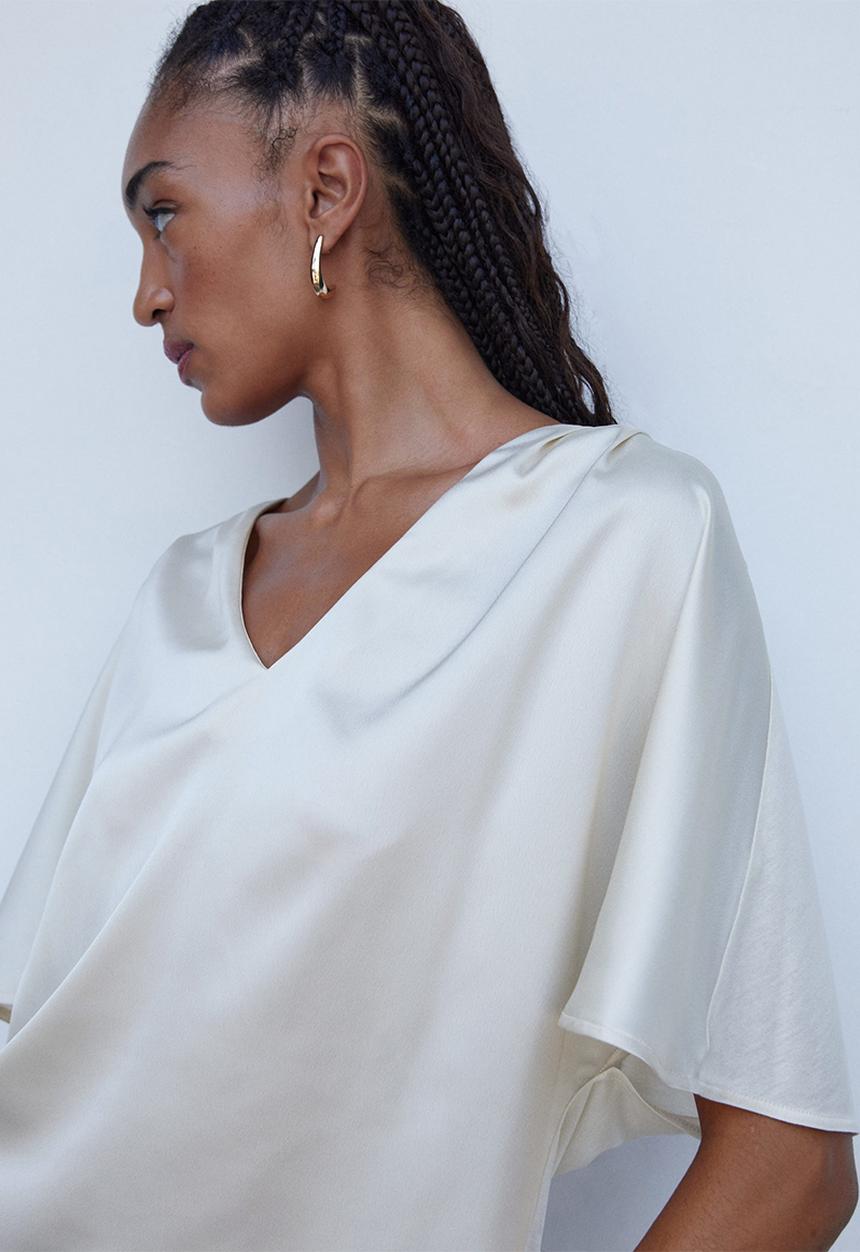MANGO - Blouse anaya - ecru