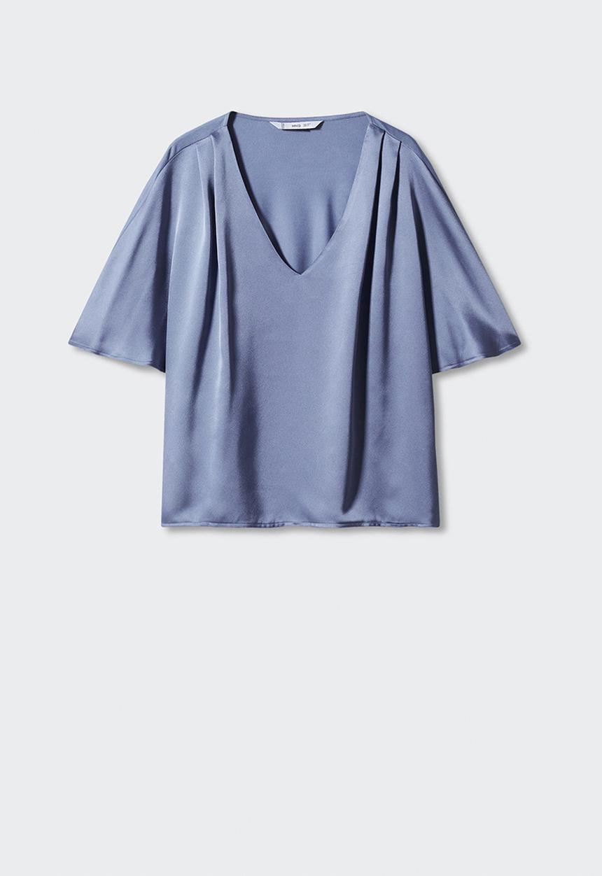 MANGO - Blouse anaya - light pastel blue