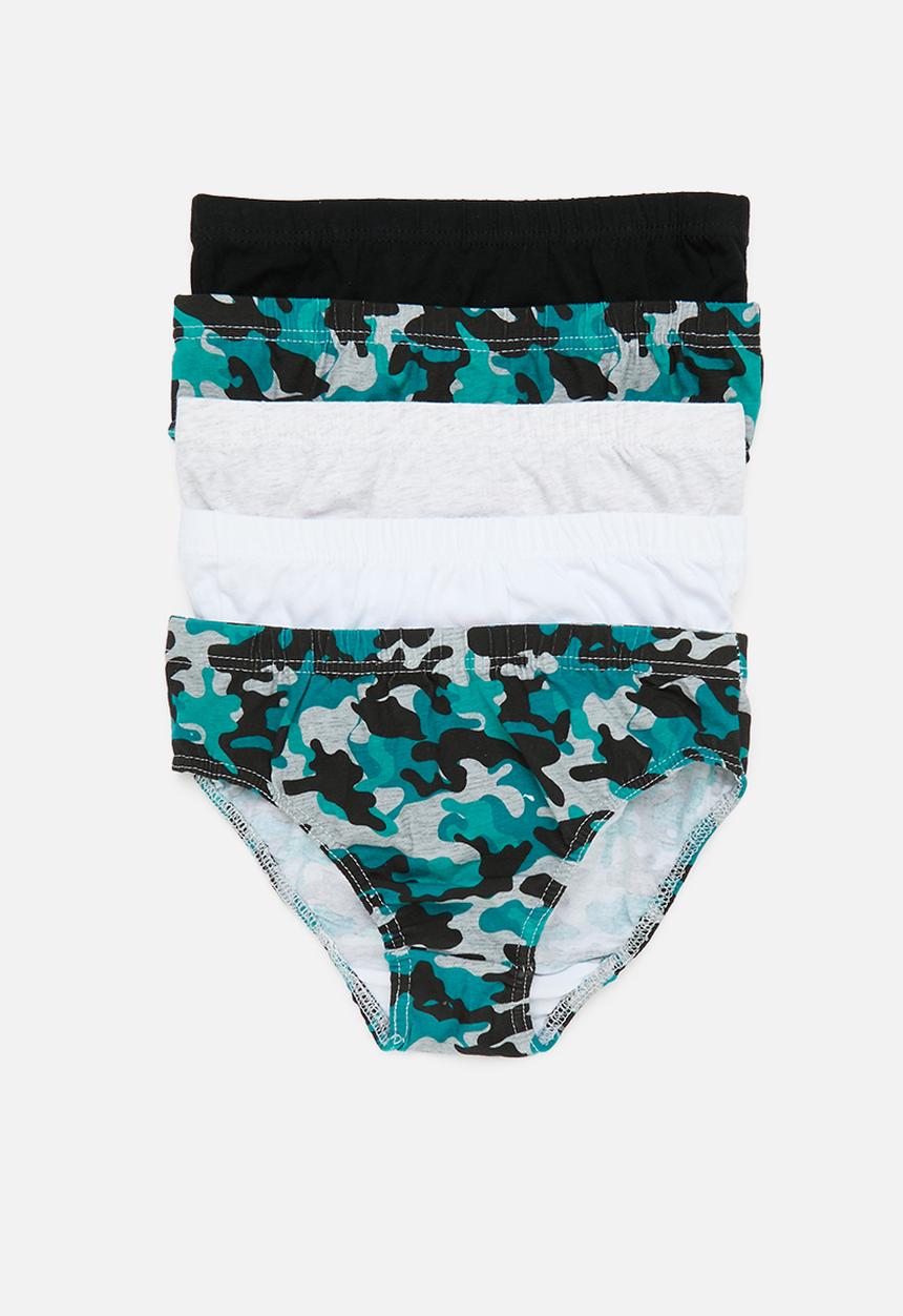 MINOTI - boys multi camo 5pk underpants- multi