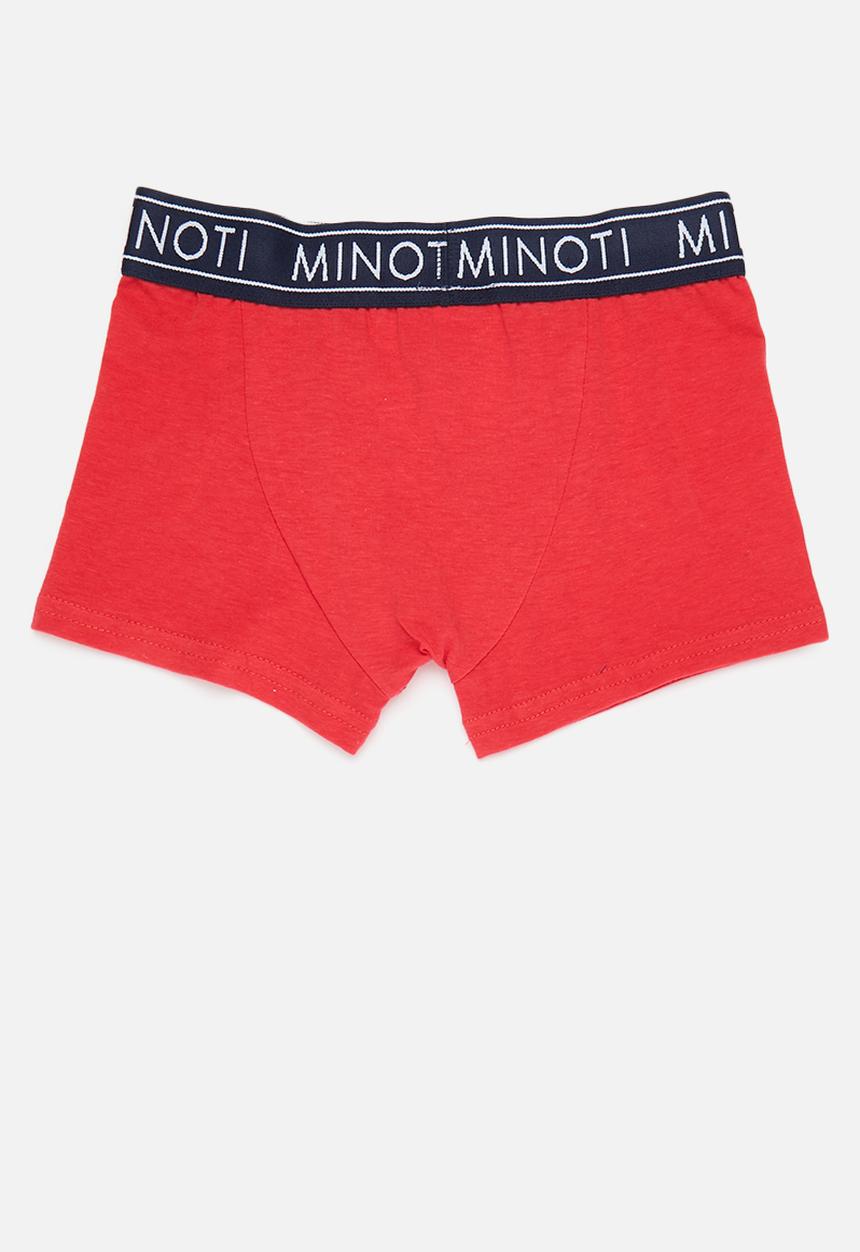 MINOTI - Boys red navy stripe 3pk boxers - multi