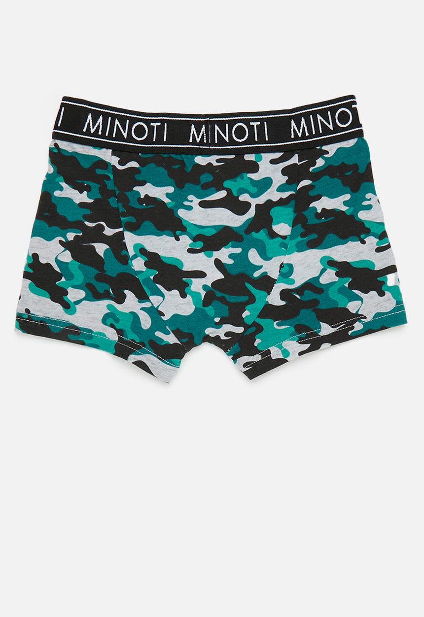 MINOTI - Boys grey camo 3pk boxers - multi