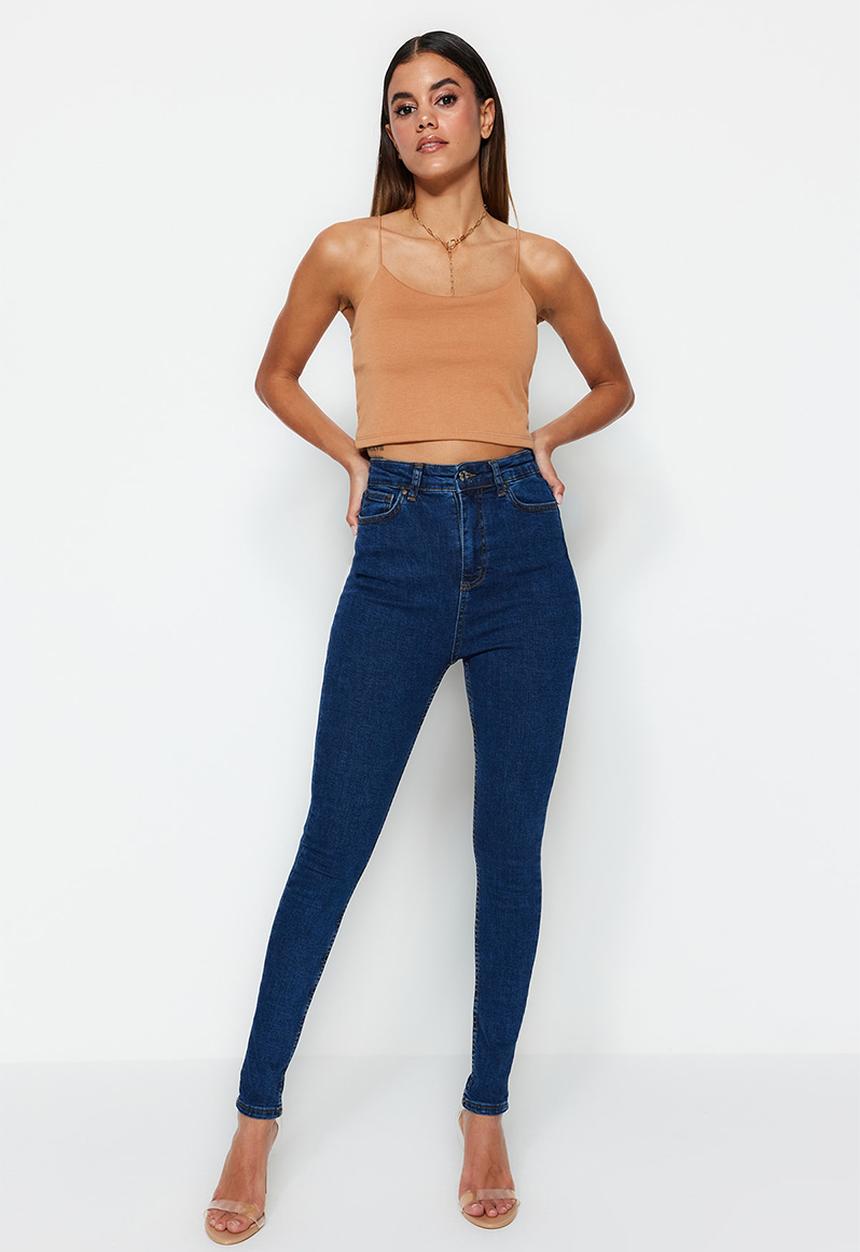Trendyol - High rise skinny jeans - blue