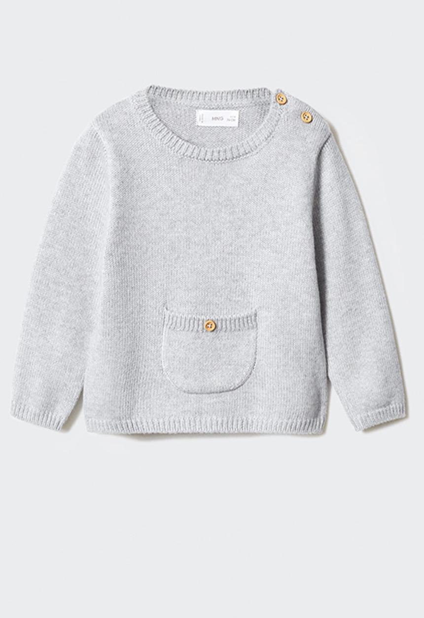 MANGO - Sweater may - light grey denim