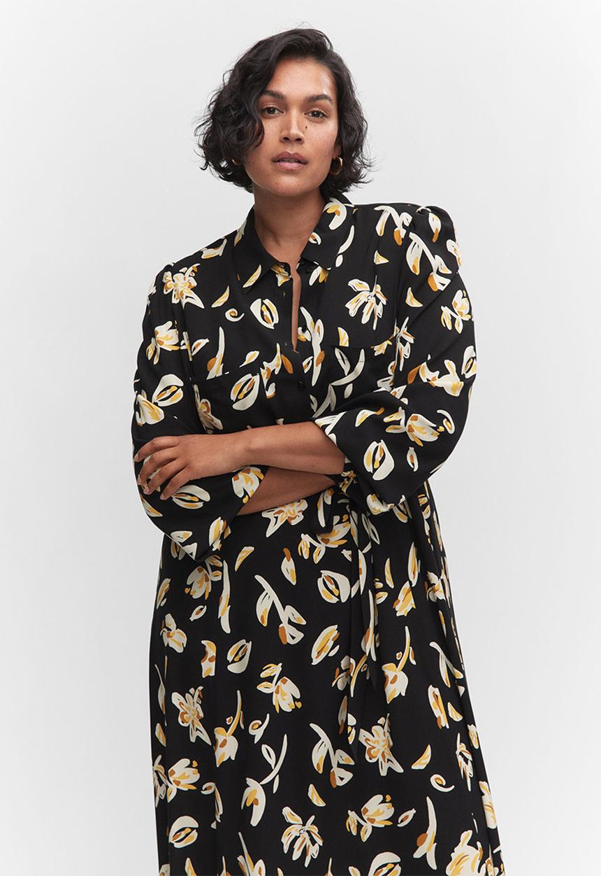 MANGO - Plus dress apple5 - black