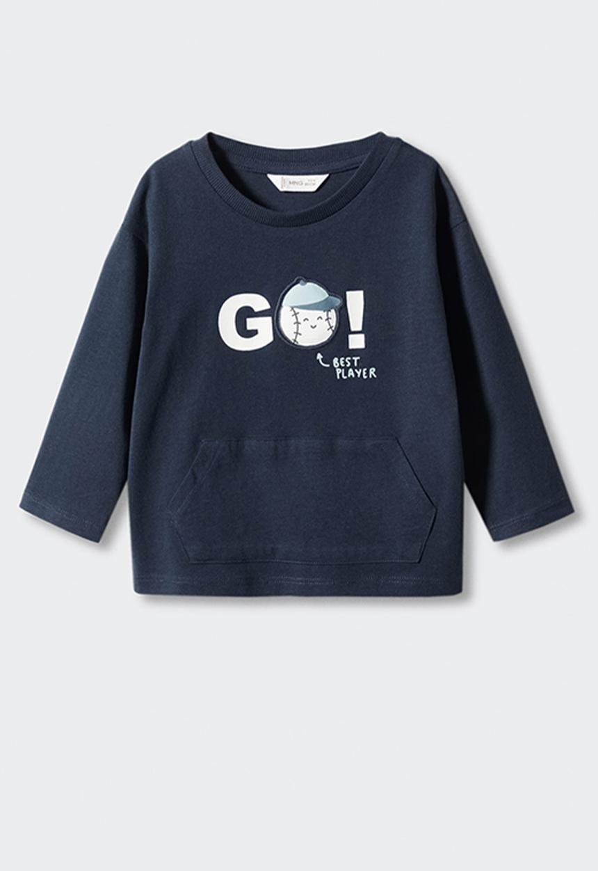MANGO - T-shirt varsity - navy