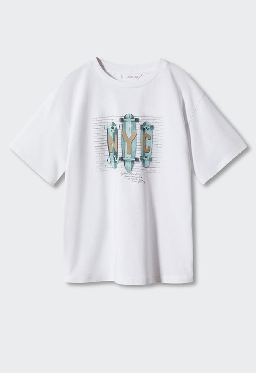MANGO - T-shirt wheels - off white