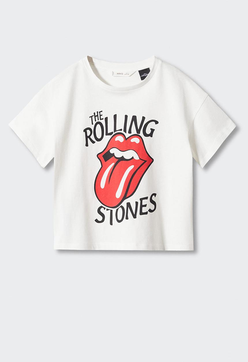 MANGO - T-shirt rolling - off white
