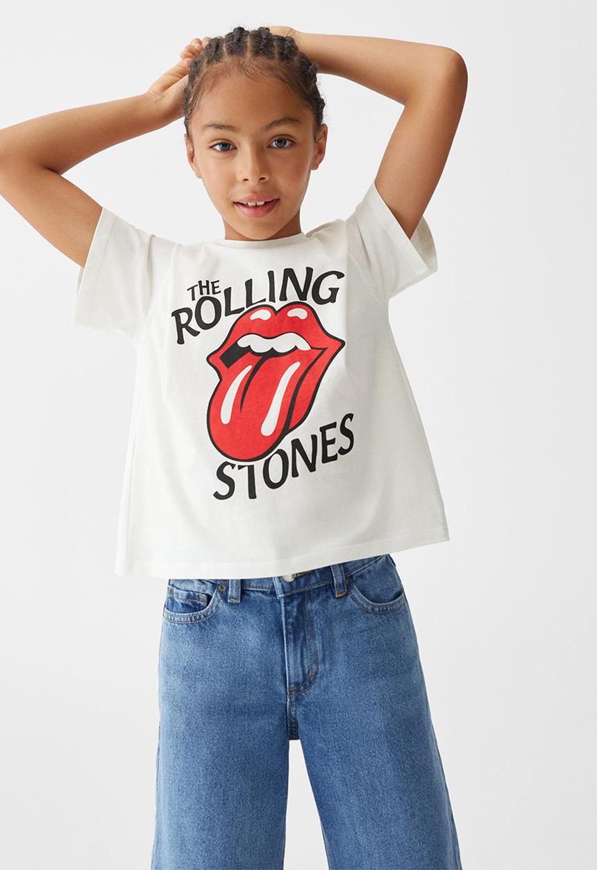 MANGO - T-shirt rolling - off white