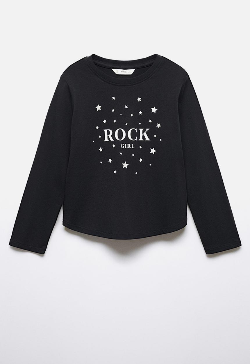 MANGO - T-shirt sheldon - black