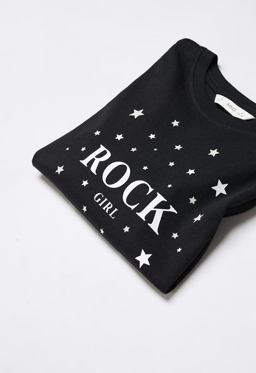 MANGO - T-shirt sheldon - black