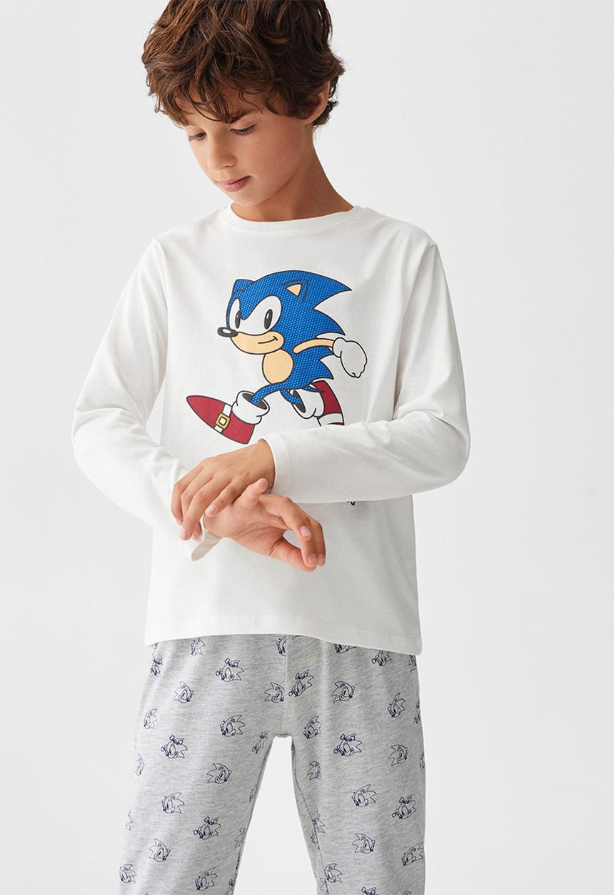 MANGO - Pijama pack sonic - offwhite