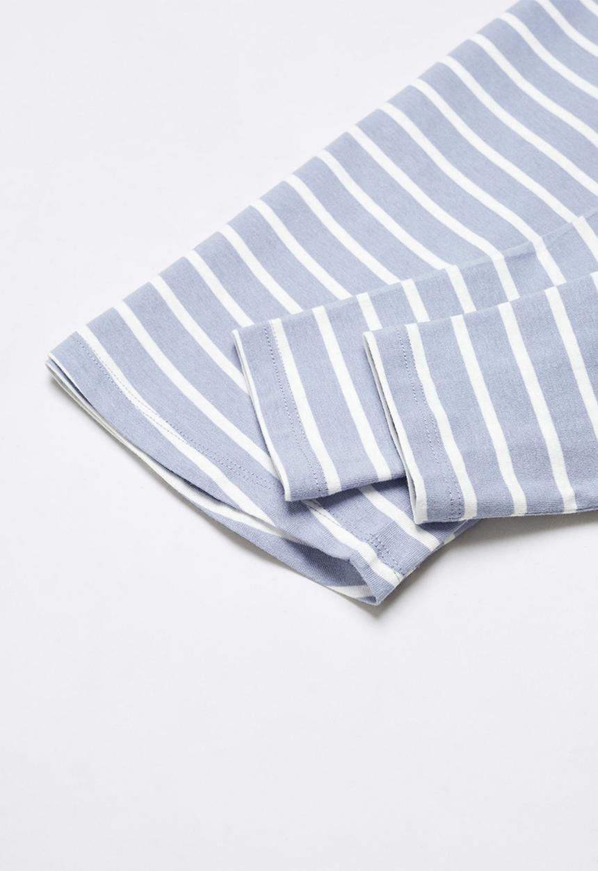 MANGO - T-shirt stripes - blue